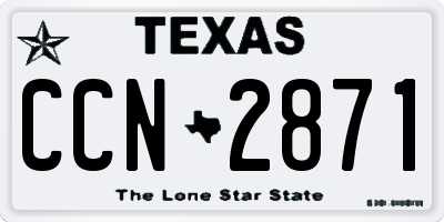 TX license plate CCN2871