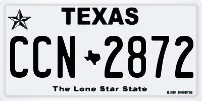 TX license plate CCN2872