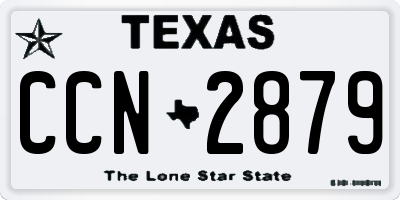 TX license plate CCN2879