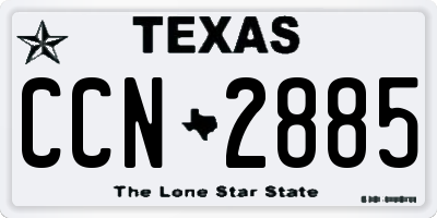 TX license plate CCN2885