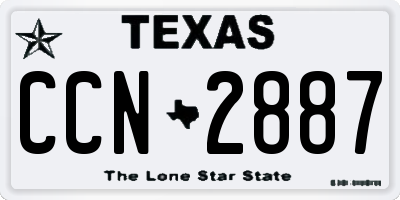 TX license plate CCN2887