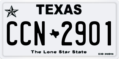 TX license plate CCN2901