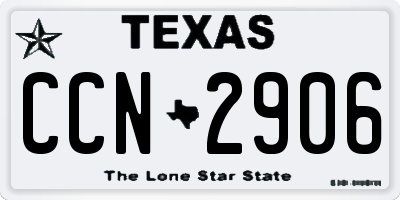 TX license plate CCN2906