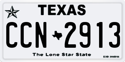 TX license plate CCN2913
