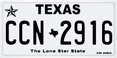 TX license plate CCN2916