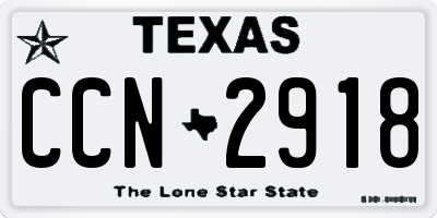 TX license plate CCN2918