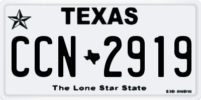 TX license plate CCN2919