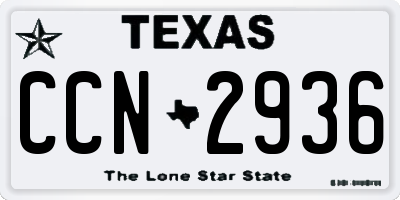 TX license plate CCN2936