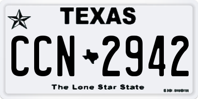 TX license plate CCN2942