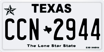 TX license plate CCN2944