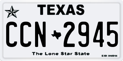 TX license plate CCN2945