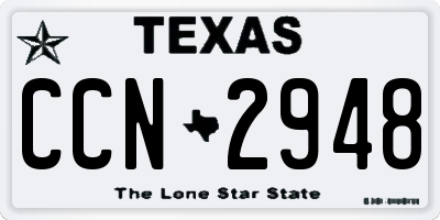 TX license plate CCN2948