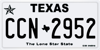 TX license plate CCN2952