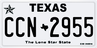 TX license plate CCN2955
