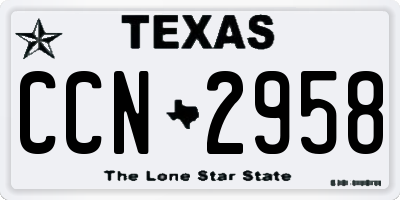 TX license plate CCN2958