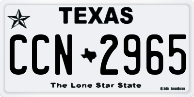 TX license plate CCN2965