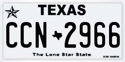 TX license plate CCN2966
