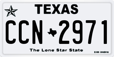 TX license plate CCN2971