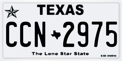 TX license plate CCN2975