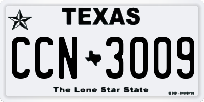 TX license plate CCN3009