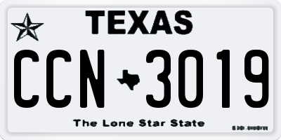 TX license plate CCN3019
