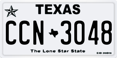 TX license plate CCN3048