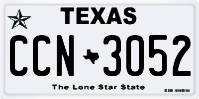 TX license plate CCN3052