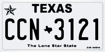 TX license plate CCN3121