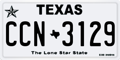 TX license plate CCN3129