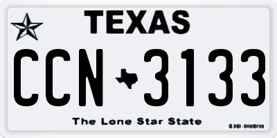 TX license plate CCN3133