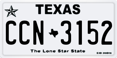 TX license plate CCN3152