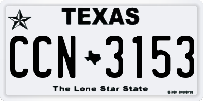 TX license plate CCN3153