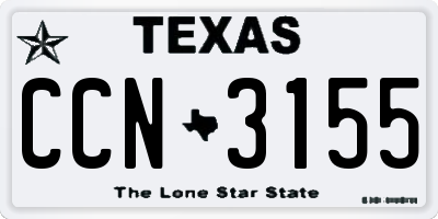 TX license plate CCN3155