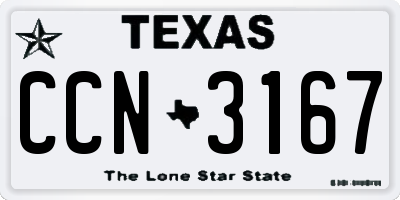 TX license plate CCN3167