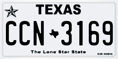 TX license plate CCN3169
