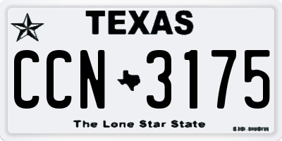 TX license plate CCN3175