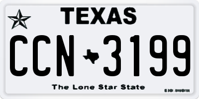 TX license plate CCN3199