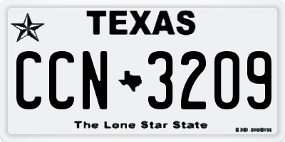 TX license plate CCN3209