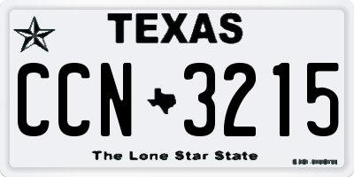 TX license plate CCN3215