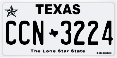 TX license plate CCN3224
