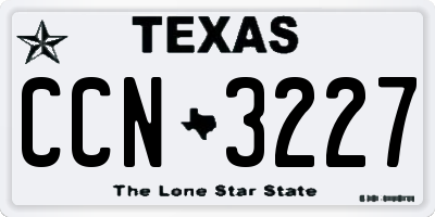 TX license plate CCN3227