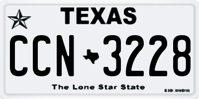 TX license plate CCN3228