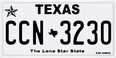 TX license plate CCN3230