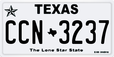 TX license plate CCN3237