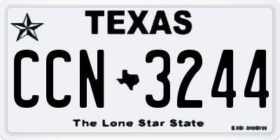 TX license plate CCN3244