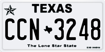 TX license plate CCN3248