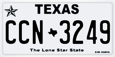 TX license plate CCN3249