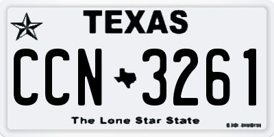 TX license plate CCN3261