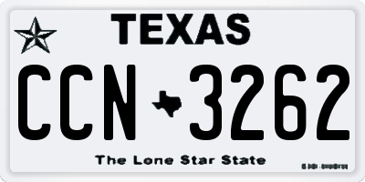 TX license plate CCN3262