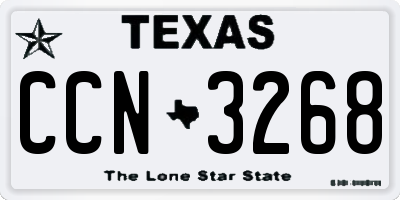 TX license plate CCN3268